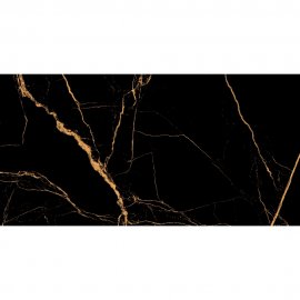 Gres szkliwiony MARKINIA GOLD black high glossy 60x120 gat. I