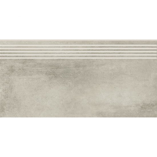 Gres szkliwiony stopnica GRAVA light grey mat 29,8x59,8 gat. I