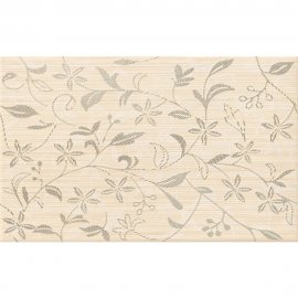 Płytka ścienna inserto TANAKA cream flower mat 25x40 gat. I