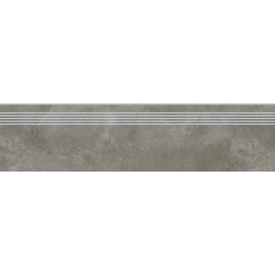 Gres szkliwiony stopnica QUENOS grey mat 29,8x119,8 gat. I