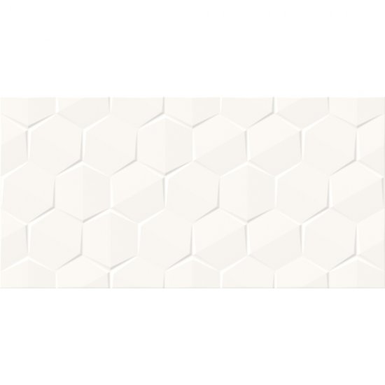 Płytka ścienna ALTERIO white structure hexa satin rect 29