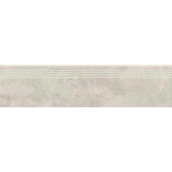 Gres szkliwiony stopnica QUENOS white mat 29,8x119,8 gat. I