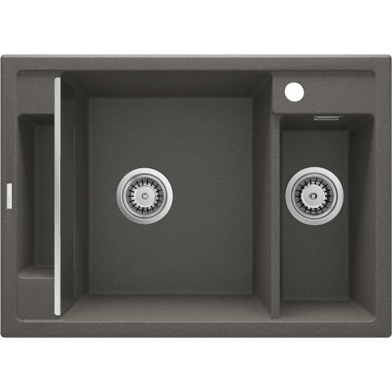 DEANTE Zlewozmywak granitowy MAGNETIC magnetyczny 1,5-komorowy antracyt metalik ZRM_T503