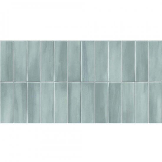 Gres szkliwiony hiszpański Gayafores DECO ALLURE GREEN błyszczący 32x62,5 gat. I