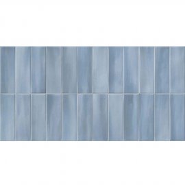 Gres szkliwiony hiszpański Gayafores DECO ALLURE BLUE błyszczący 32x62,5 gat. I