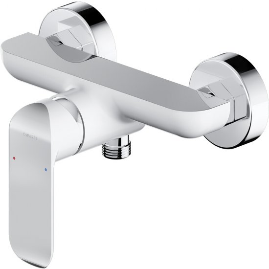 OMNIRES Bateria prysznicowa SACRAMENTO chrom, biały połysk SC2340CRB