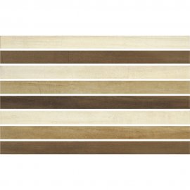 Płytka ścienna mozaika MOSA cream-brown mix paski mat 25x40 gat. I