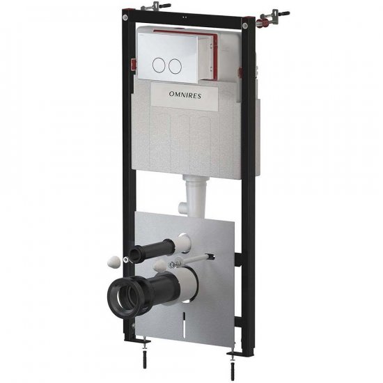 OMNIRES Stelaż podtynkowy FLUSH mechaniczny 50 ECO przycisk MINIMAL chrom połysk STFWCECO1M-RCR