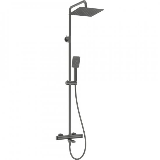DEANTE Deszczownica THERM titanium z baterią wannową termostatyczną NAC_D1HT