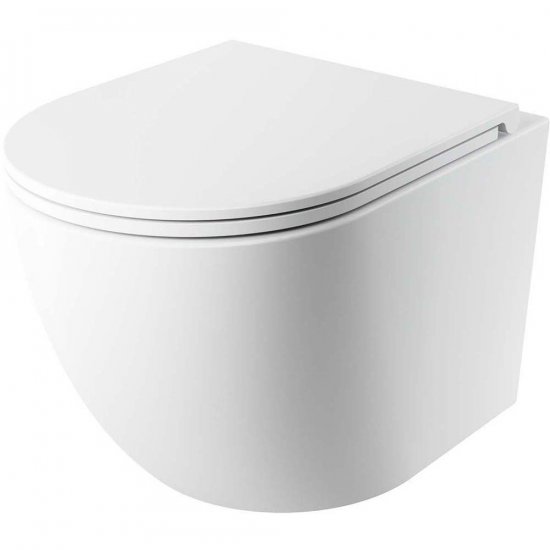 OMNIRES Miska WC podwieszana OTTAWA SILENT POWER z deską wolnoopadającą 49x37 cm OTTAWASPMWBM