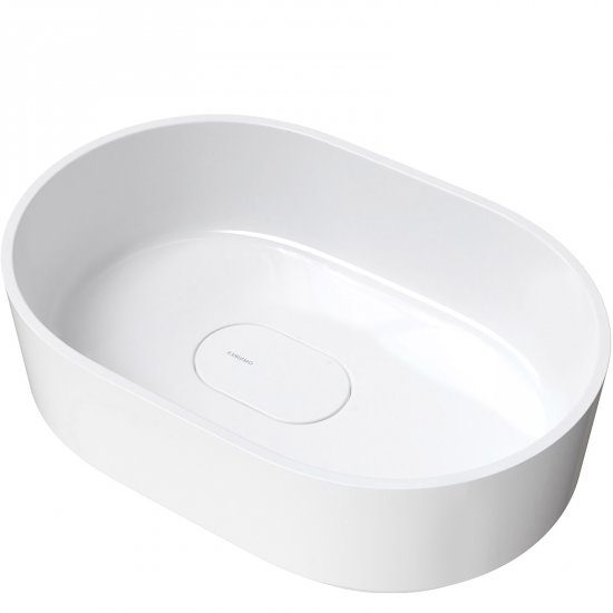 OMNIRES Umywalka nablatowa CADENCE M+ 62 owalna biały połysk CADENCE620BP