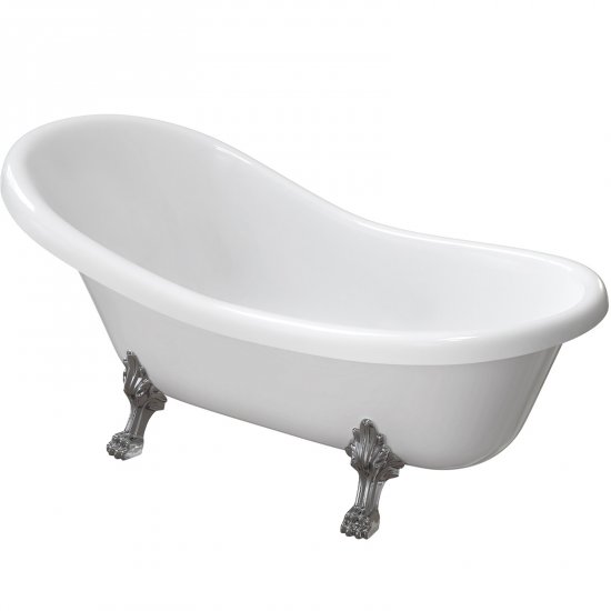 OMNIRES Wanna wolnostojąca ATENA COMFORT M+ 174x82 biały połysk ATENA174BP