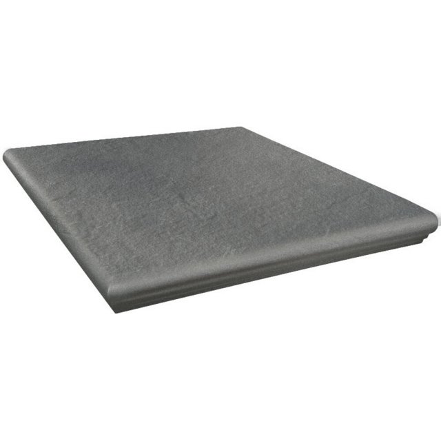 Klinkier kapinos narożny SOLAR grey structure glossy 33x33 gat. II