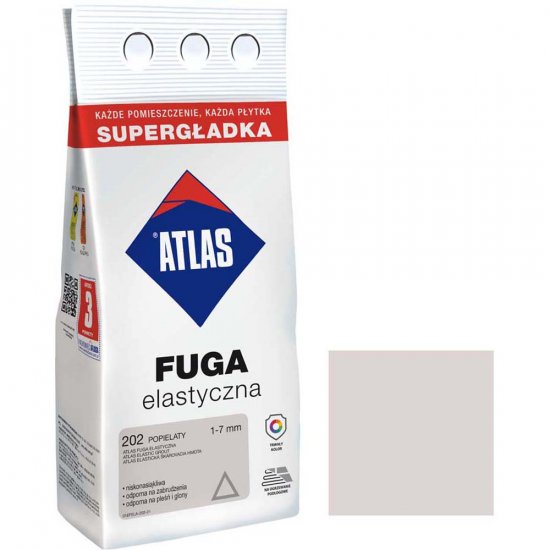 Fuga elastyczna Atlas 202 popielaty 2 kg