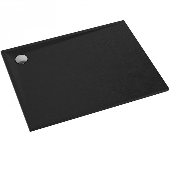 OMNIRES Brodzik prostokątny STONE 120x80x3 czarny mat STONE80-120BL