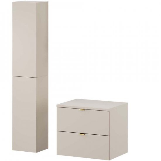 COMAD Zestaw mebli DALIA CASHMERE szafka z blatem CASHMERE 60 cm, 2 półsłupki 80x30 cm