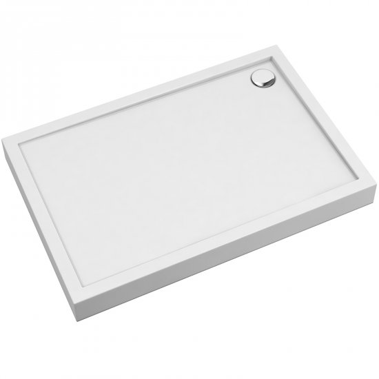 OMNIRES Brodzik prostokątny CAMDEN 120x80x12 biały połysk CAMDEN80-120-PBP