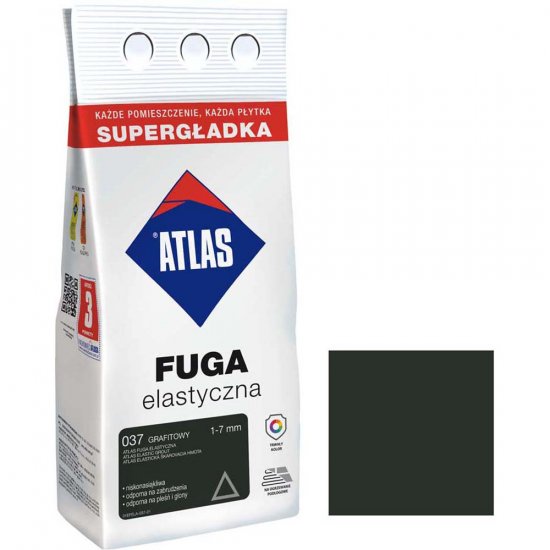 Fuga elastyczna Atlas 037 grafitowy 2 kg