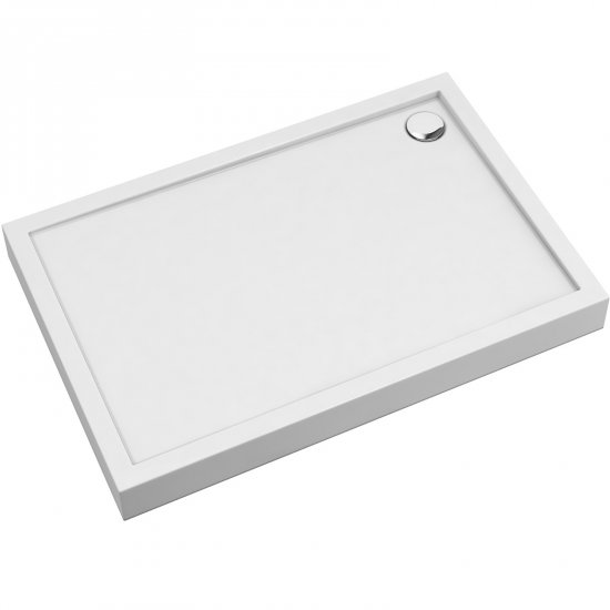 OMNIRES Brodzik prostokątny CAMDEN 100x80x12 biały połysk CAMDEN80-100-PBP
