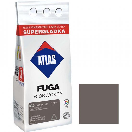 Fuga elastyczna Atlas 036 ciemnoszary 2 kg