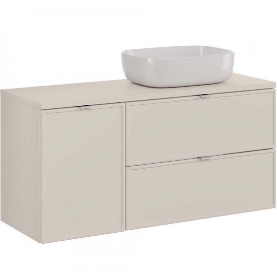 COMAD Zestaw mebli BELLA CASHMERE 2 szafki z blatem CASHMERE 120 cm, umywalka SMILE