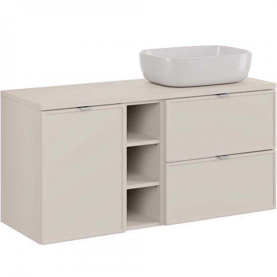 COMAD Zestaw mebli BELLA CASHMERE 3 szafki z blatem CASHMERE 120 cm, umywalka SMILE
