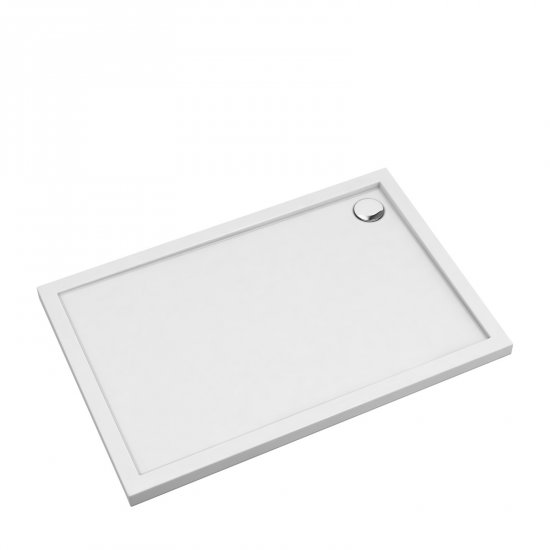 OMNIRES Brodzik prostokątny MERTON 120x70x4,5 biały połysk MERTON70-120-PBP