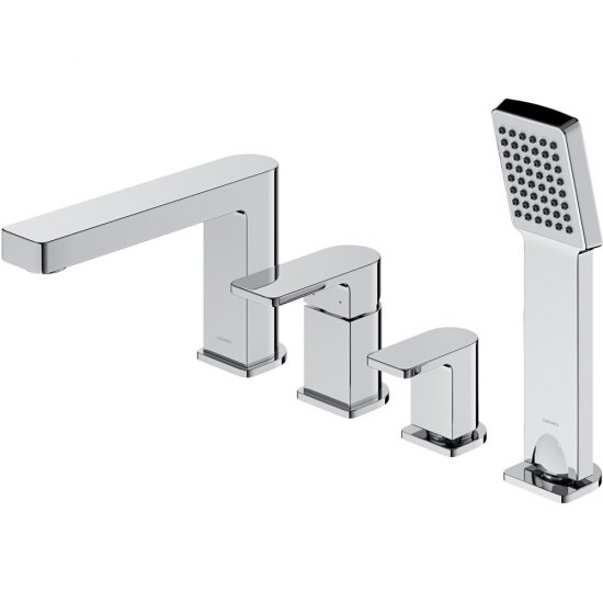 OMNIRES Bateria nawannowa BARETTI chrom połysk 4-otworowa BA7832CR