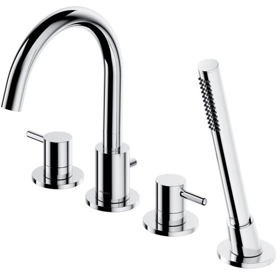 OMNIRES Bateria nawannowa Y chrom połysk 4-otworowa Y1232CR