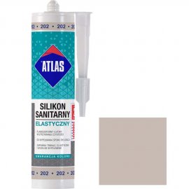 Silikon sanitarny Atlas 202 popielaty 280 ml