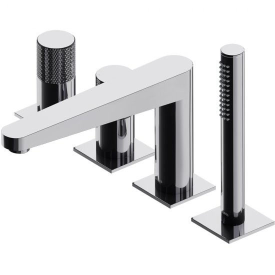 OMNIRES Bateria nawannowa CONTOUR chrom połysk 4-otworowa CT8032CR
