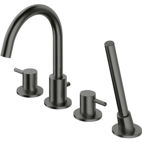 OMNIRES Bateria nawannowa Y grafit szczotkowany 4-otworowa Y1232GR