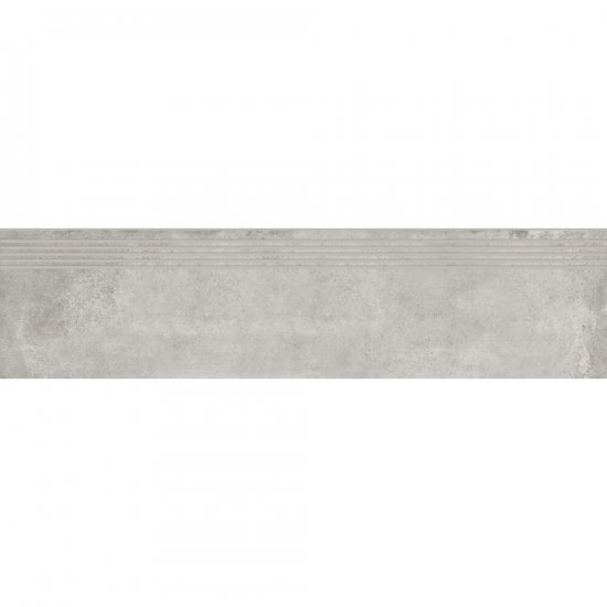Gres szkliwiony stopnica DIVERSO light grey mat 29,8x119,8 gat. I