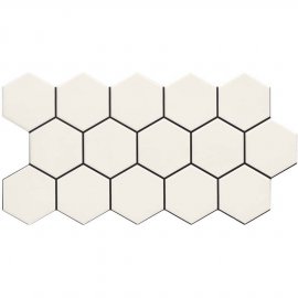 Gres szkliwiony hiszpański Realonda HEX SNOW mat 26,5x51 gat. I