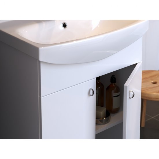 ホワイト ma.chi sama MITO Szafka BIANCO z umywalką CERSANIA NEW 60 biała S509-041