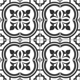 Gres szkliwiony FLAVORI patchwork black mat 42x42 gat. II