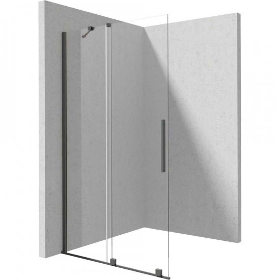DEANTE Ścianka prysznicowa PRIZMA walk-in przesuwna 90x195 cm titanium KTJ_D39R