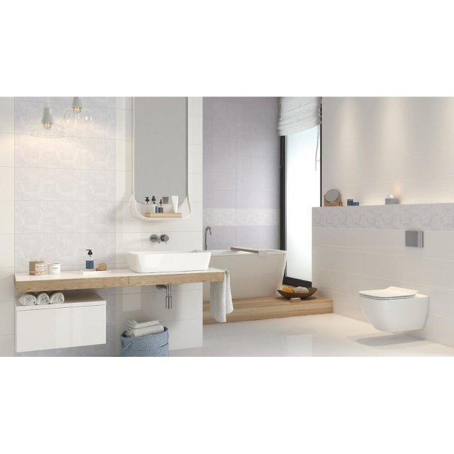 Płytka ścienna GLAMOUR white glossy 24x74 gat. I