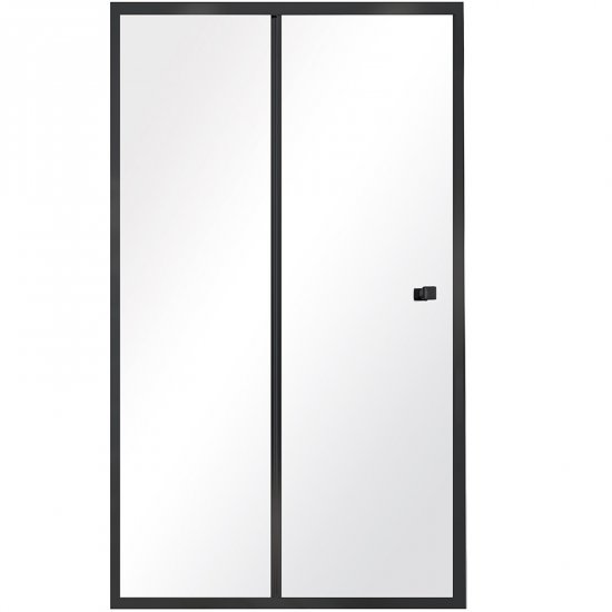BESCO Drzwi prysznicowe DUO SLIDE BLACK 140x195 szkło transparentne 6mm DDSB-140