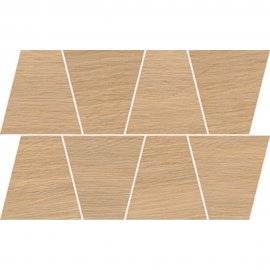 Gres szkliwiony GRAND WOOD PRIME dark beige MOSAIC TRAPEZE mat 0,8 19x30,6 gat. I