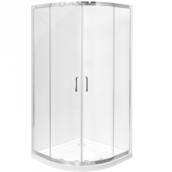 BESCO Kabina prysznicowa półokrągła MODERN 80 szkło szronione chrom MP-80-185-M