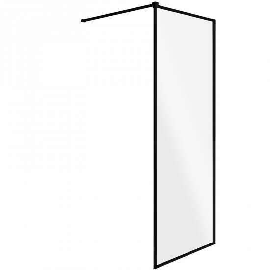 BESCO Kabina prysznicowa WALK-IN TOCA BLACK 110x190 szkło transparentne TCB-110-190C