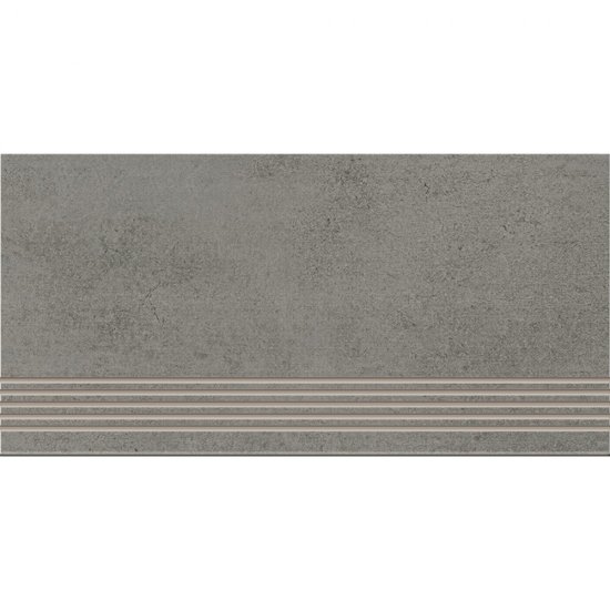 Gres szkliwiony stopnica CONCRETE DUST graphite mat 29,8x59,8 gat. I