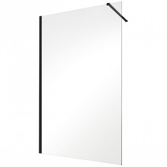 BESCO Kabina prysznicowa WALK-IN ECO-N BLACK 120x195 szkło transparentne ENB-120-195C