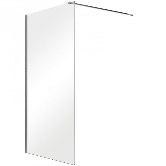 BESCO Kabina prysznicowa WALK-IN AVEO chrom 120x195 szkło transparentne AV-120-195-C