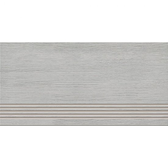 Gres szkliwiony stopnica ALABAMA light grey mat 29,8x59,8 gat. I