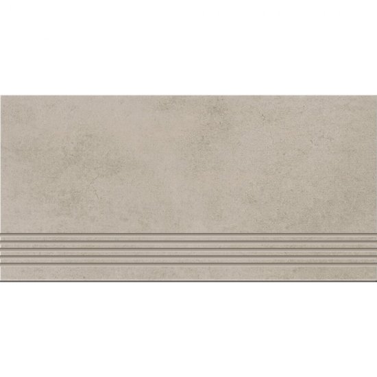 Gres szkliwiony stopnica CONCRETE DUST beige mat 29,8x59,8 gat. I