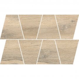 Gres szkliwiony GRAND WOOD NATURAL WARM grey MOSAIC TRAPEZE mat 0,8 19x30,6 gat. I