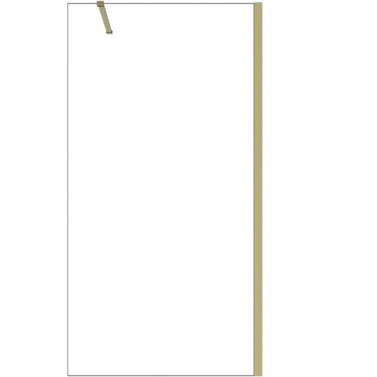 BESCO Kabina prysznicowa WALK-IN ECO-N Gold 90x195 szkło transparentne ENG-90-195C