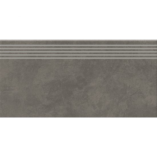 Gres szkliwiony stopnica ARES grey mat 29x59,3 gat. I